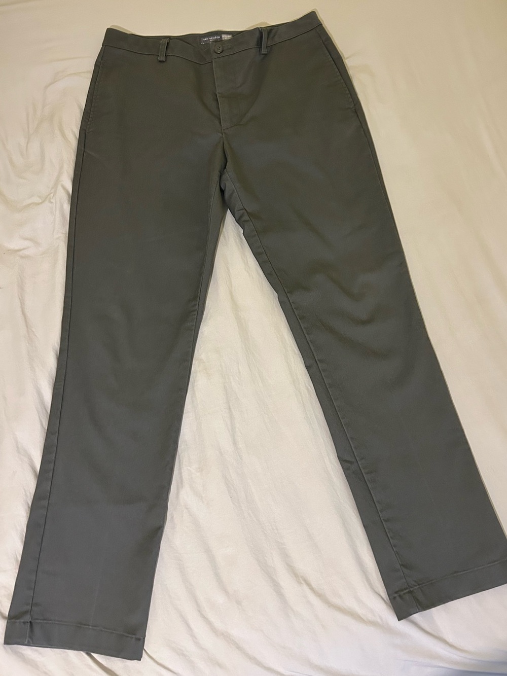 Van Heusen Flex Straight Fit Pants 34x32 Olive-Grey
